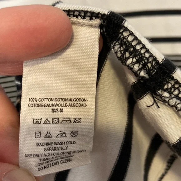 We The Free Stripe Long Sleeve Shirt Dress Size Small Black & White Urban - Picture 5 of 6